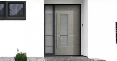 Les nouvelles portes d’entrée effet pierre, marbre et acier