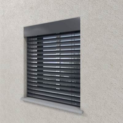 Zoom du brise-soleil orientable